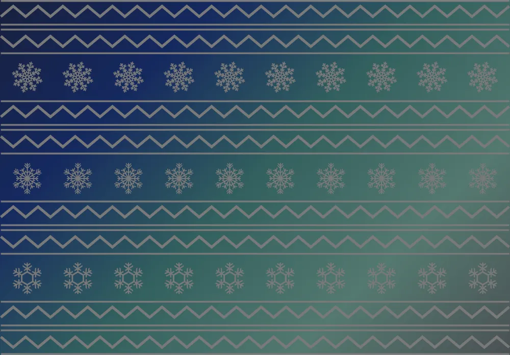 A picture that looks similar to a Christmas jumper, with snowflakes and wavy lines.